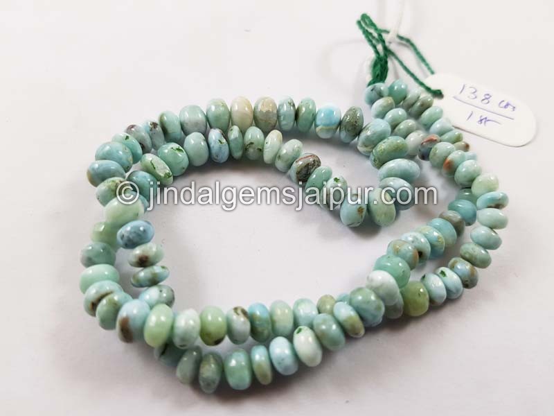 Larimar Smooth Roundelle Beads